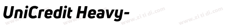 UniCredit Heavy字体转换